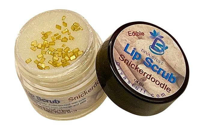 Diva Stuff Ultra Hydrating Lip Scrub for Soft Lips, Gentle Exfoliation, Moisturizer & Conditioner, ¼ oz - Made in the USA (Snickerdoodle)-Velvo Beauty