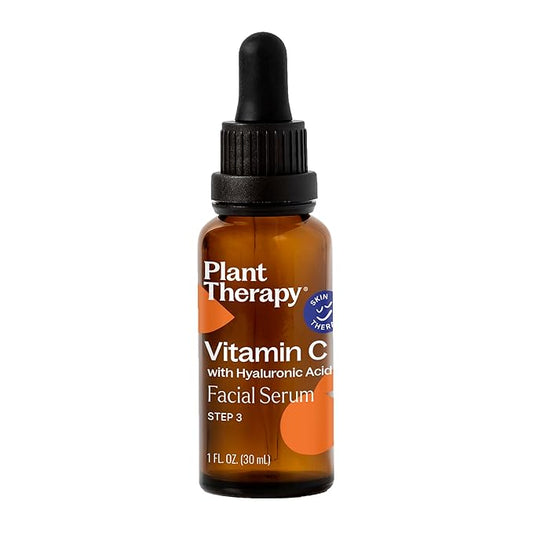Plant Therapy Vitamin C Face Serum & Hyaluronic Acid, Anti-Aging Serum with Ferulic Acid, Vitamin E, Serum for Fine Lines & Wrinkles, 1 oz-Velvo Beauty