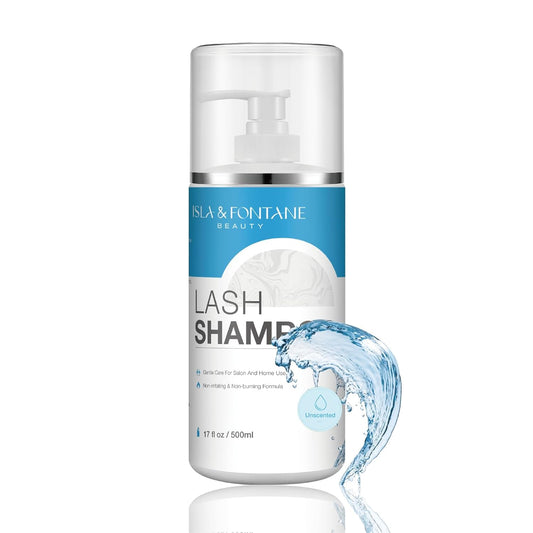 Isla & Fontane Lash Shampoo Bulk – Multi-Scent Series – 17 fl oz / 500ml | Gentle Eyelash Cleanser for Lash Extensions | Non-Irritating | Professional Lash Bath Foam For Salon And Home Use (Unscented)-Velvo Beauty