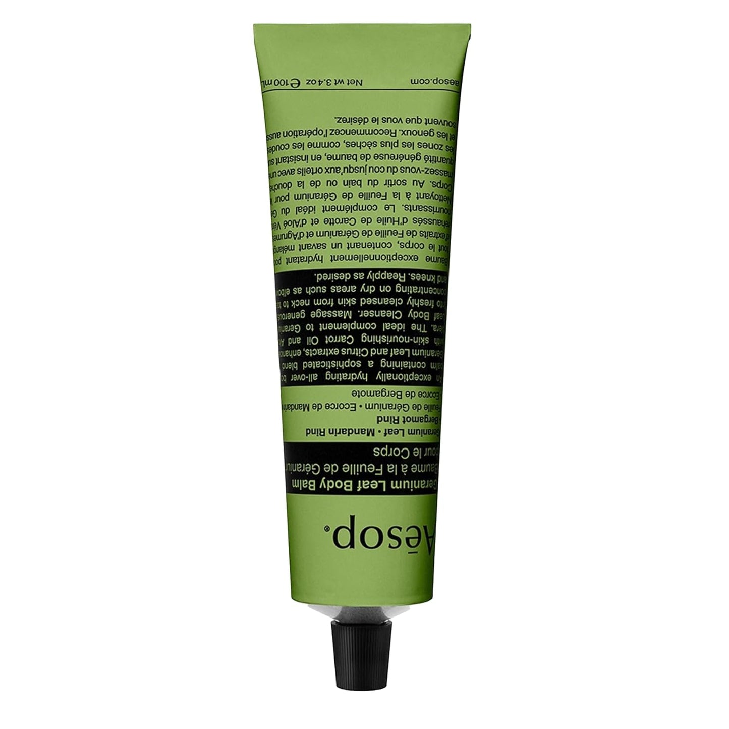 Aesop Geranium Leaf Travel Body Balm | Soften and Hydrate Skin with Nut Oils, Geranium Leaf and Citrus Extracts | 3.4oz / 100mL-Velvo Beauty