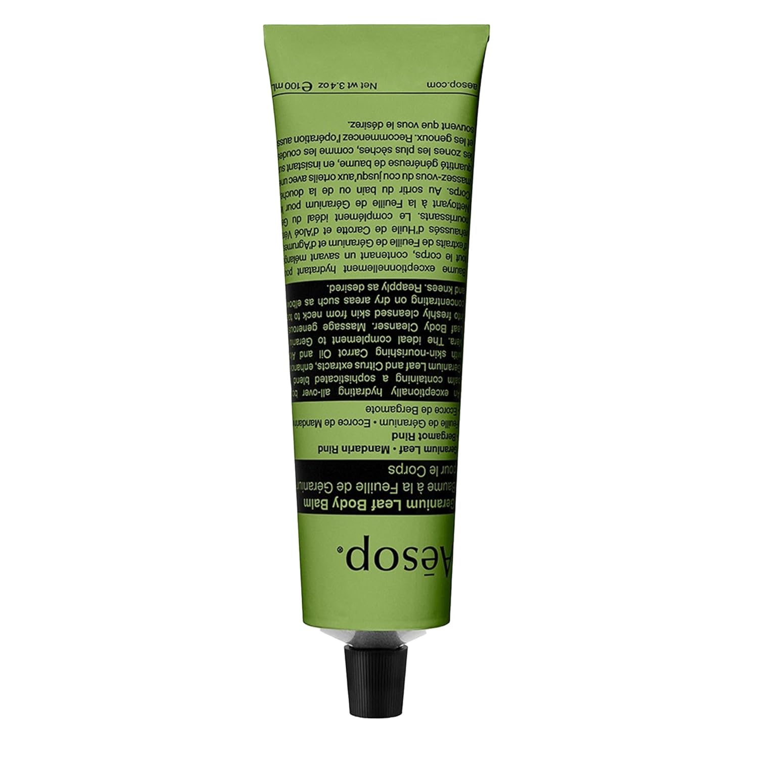 Aesop Geranium Leaf Travel Body Balm | Soften and Hydrate Skin with Nut Oils, Geranium Leaf and Citrus Extracts | 3.4oz / 100mL-Velvo Beauty