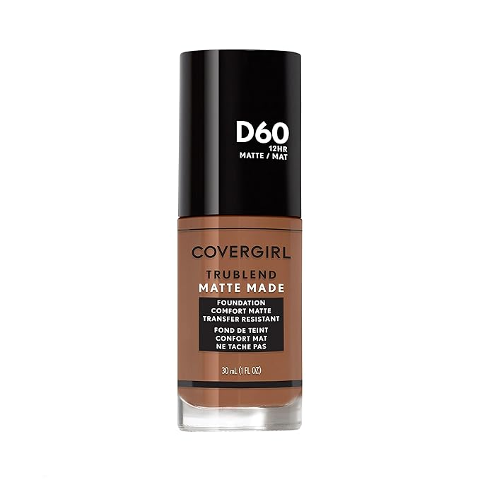 COVERGIRL TruBlend Matte Made Liquid Foundation, Toasted Almond, 1 Fl Oz (Pack of 1)-Velvo Beauty