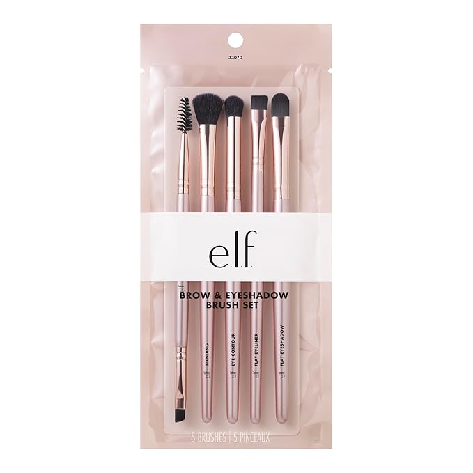 e.l.f. Ultimate Eyes 5 Piece Brush Collection, Makeup Brushes For Eyeliner, Eyeshadow, Brows & more, Vegan & Cruelty-Free-Velvo Beauty