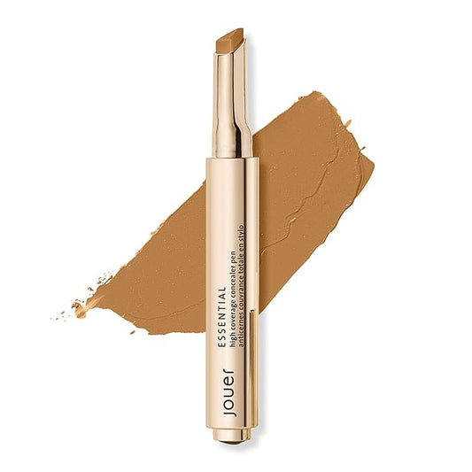 Jouer Essential High Coverage Concealer Pen - Under Eye Concealer for Dark Circles - Brightening Makeup for Eye Circles - Color Corrector Eye Primer with Hyaluronic Acid and Vitamin E-Velvo Beauty