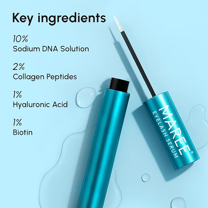 MAREE Eyelash Serum To Grow Lashes & Brows 2 Pack - Eye Lash Serum for Eyelash Growth Without Prostaglandin - Rapid Enhancing Lash Growth Eyebrow Boost Oil - Sérum De Pestañas Suero Para Pestañas-Velvo Beauty