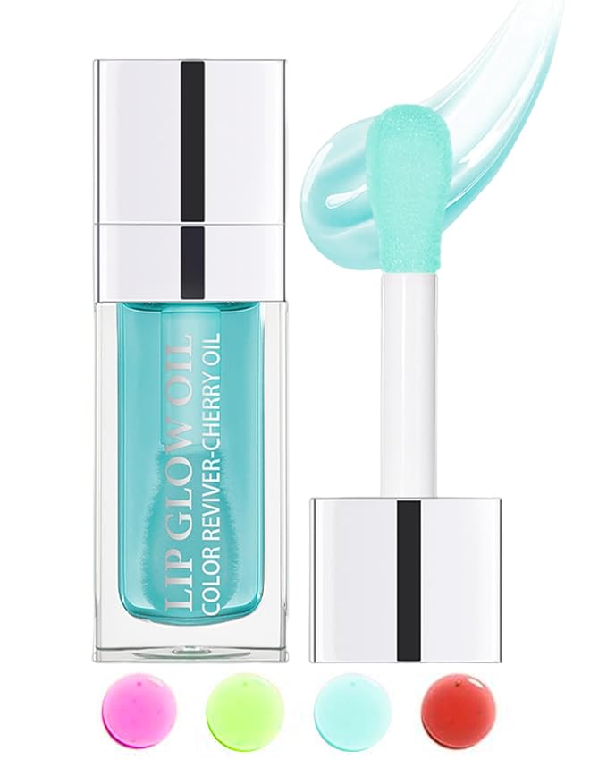 Tinted Moisturizing Lip Glow Oil,Hydrating Plumping Lip Gloss Lip Care Clear Toot Lip Oil for Dry Lip,Glow Reviver Lip Oil,Shine Lip Tint Stain Lip Care Product,Christmas Makeup Gift for Women-#017-Velvo Beauty