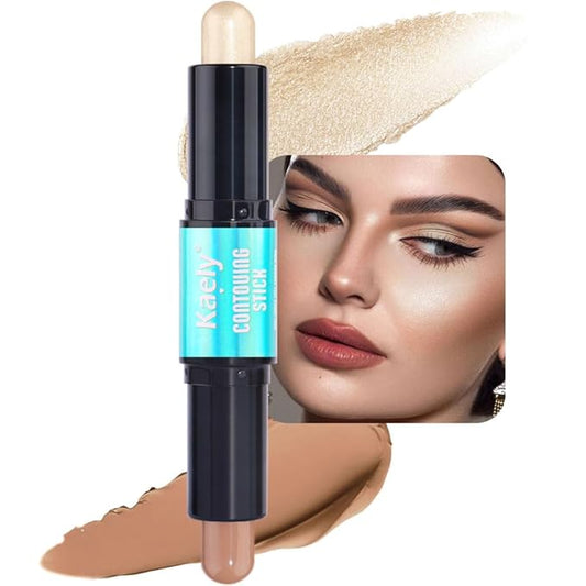 evpct 2in1 Face Shaping & Contouring Stick Cream Contour Concealer Bronzer Stick Makeup Kit for Beginner Face Highlighter Makeup Stick contorno maquillaje de maquillaje profesional,NEW Universal Light-Velvo Beauty