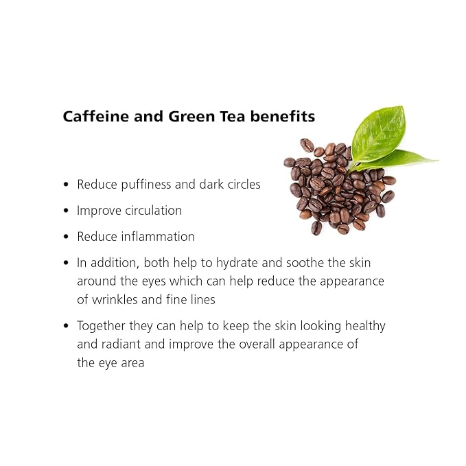 Reviving Eye Gel, 15ml - with Caffeine, Peptides, Green Tea & Hyaluronic Acid - Anti-Aging, Anti-Wrinkle, Dark Circles Eye Cream-Velvo Beauty