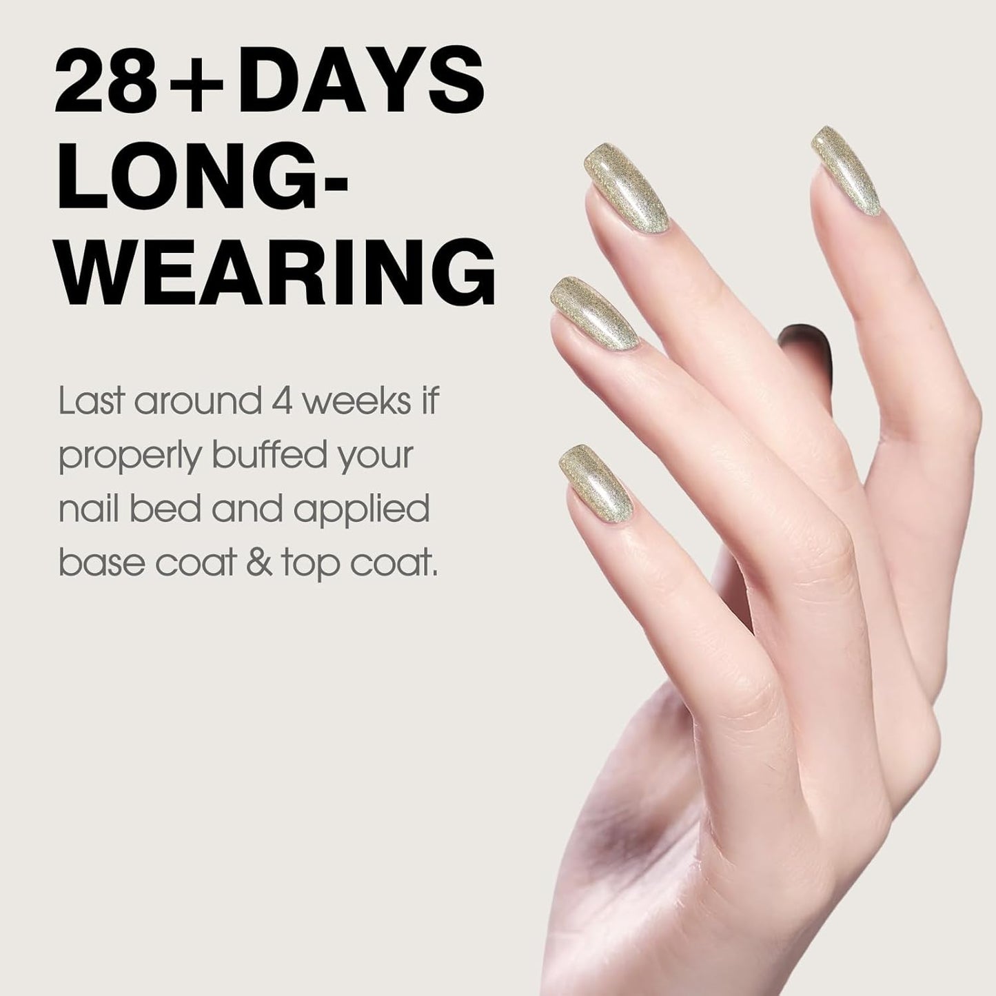 CANNI Champagne Gold Glitter Gel Polish – 9ML Sparkly Soak-Off UV/LED Gel Nail Polish, Shiny Metallic Finish for French Manicure, DIY or Salon Use-Velvo Beauty