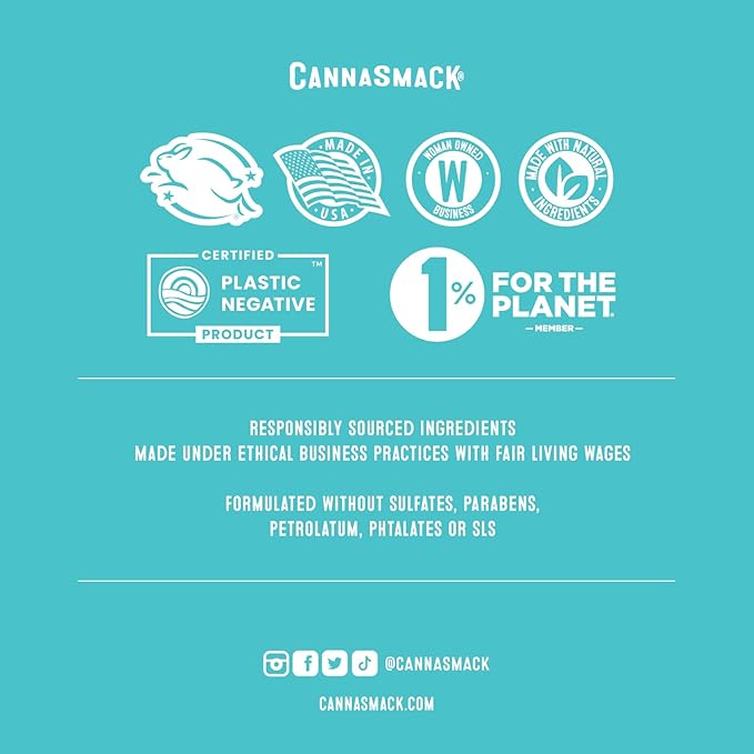 CannaSmack Natural Hemp Lip Balm - Cherry Flavor-Velvo Beauty