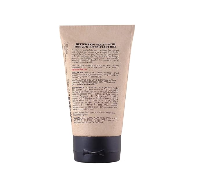 Thrive Natural Care Face Scrub for Men & Women - Exfoliating Face Wash with Anti-Oxidants Improves Skin Texture, Unclogs Pores & Helps Prevent Ingrown Hairs - Pack of 3-Velvo Beauty