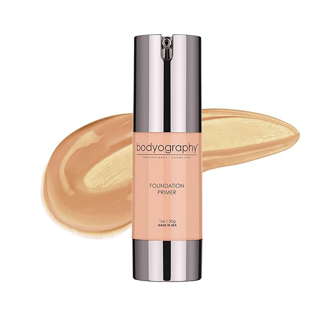 BODYOGRAPHY - Foundation Primer (Neutral): Flawless Anti-Aging Salon Makeup Primer w/Vitamin E, A, Jojoba, Grapeseed Oil | Control Shine | Gluten-Free, Cruelty-Free, 1 oz.-Velvo Beauty