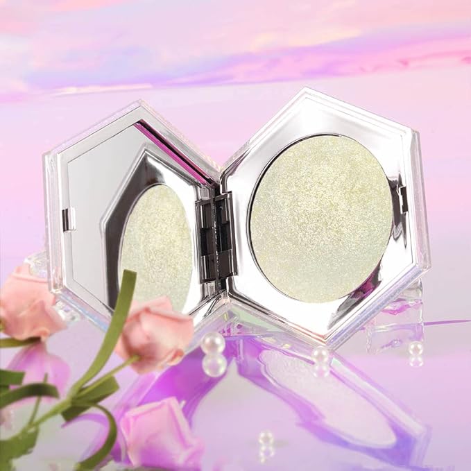 Shimmer Pearl Champagne Gold Highlighter Makeup Contour Palette,Face Illuminator Highlighter, Blush and Makeup Highlighter Bronzer Palette Highlighter+Makeup iluminadores Make Up (Dazzling)-Velvo Beauty