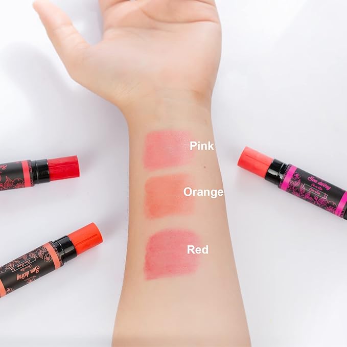 Organic Lip Balm with Cordyceps (Color: Pink, Orange, Red) (Pink)-Velvo Beauty