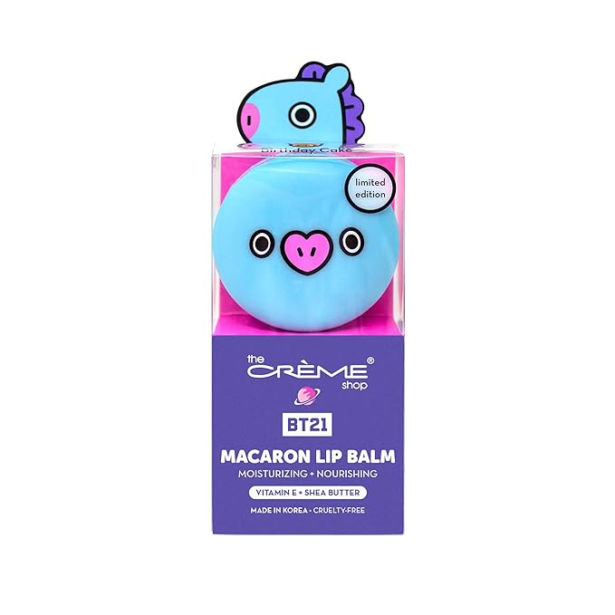 The Crème Shop BT21 MANG Macaron Lip Balm - Birthday Cake-Velvo Beauty