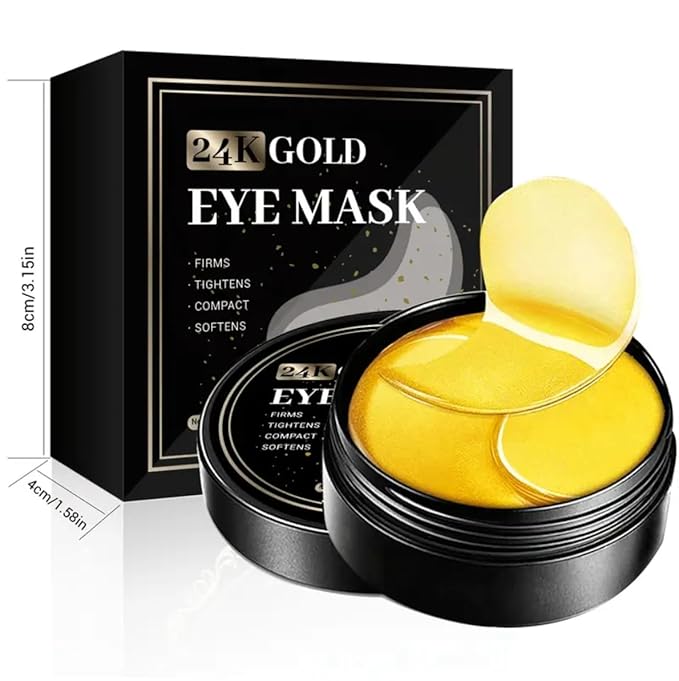 60 Pcs-Under Eye Mask For Eye Care,24K Gold Eye MaskHydrating Moisturizing Eye Mask Patch Under Eye Patches For Dark Circles And Puffiness-Velvo Beauty