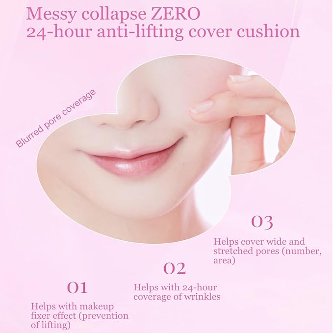 MIBA Ion Calcium Foundation Double Cushion Glow 25 g / 0.88 oz Big Cushion SEASON 3. Long Lasting Cover Effect. Moisture glow. Skin tightening relief. Smooth adhesion. (Luxury #21 Rosy Ivory)-Velvo Beauty