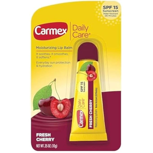 Carmex Daily Care Moisturizing Lip Balm, Fresh Cherry, SPF 15, 0.35 oz-Velvo Beauty