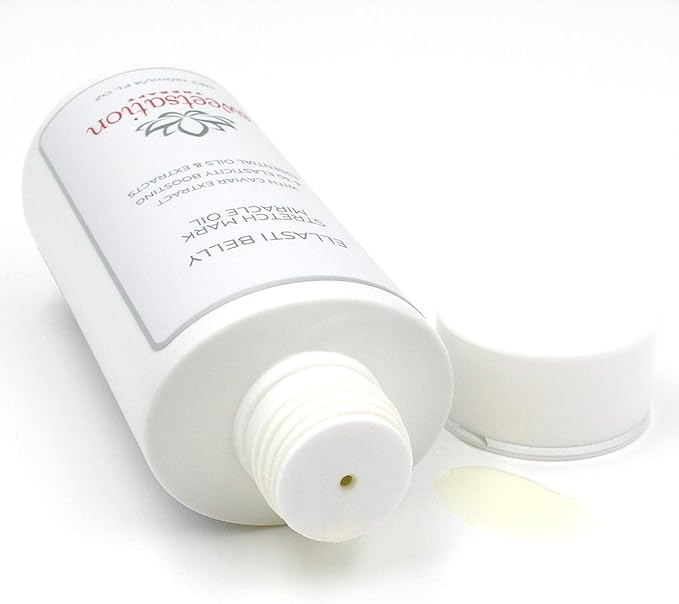 Sweetsation Therapy- Organic EllastiBelly Stretch Mark Miracle Oil, 4oz. Stretch Marks Prevention in Pregnancy With Omega 3,6,9, Vitamins,Amino Acids, 30+ Extracts to Boost Elasticity-Velvo Beauty