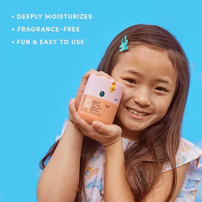 Evereden Kids Face Cream, 1.7 oz. | Fragrance-Free and Kids Face Lotion with SPF 20 | Clean and Non-Toxic Face Moisturizer | Multi-Vitamin Skin Care | FSA Eligible-Velvo Beauty