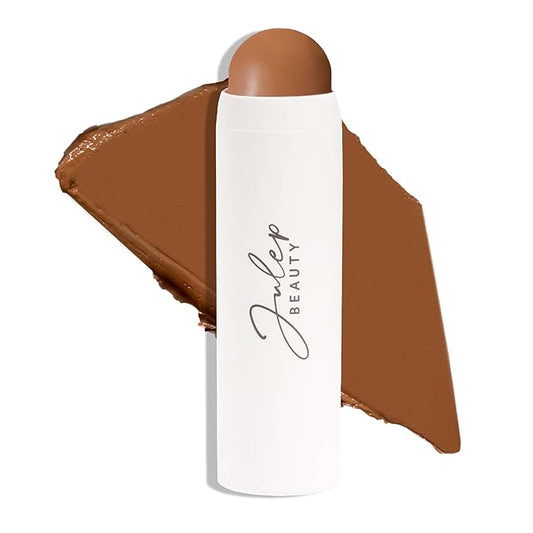 Julep Skip the Brush Cream to Powder Bronzer & Contour Stick - Melted Cocoa Medium skin tones - Long Lasting Blendable and Buildable Color -Multi-Use 2-in-1 Blush and Lip Makeup Stick-Velvo Beauty