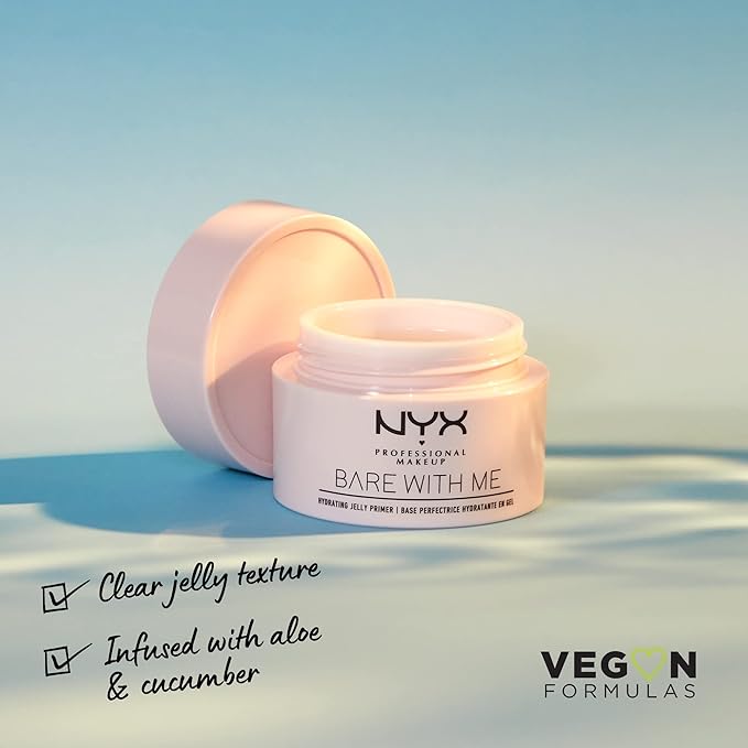 NYX PROFESSIONAL MAKEUP Bare With Me Hydrating Jelly Primer, Vegan Face Primer-Velvo Beauty