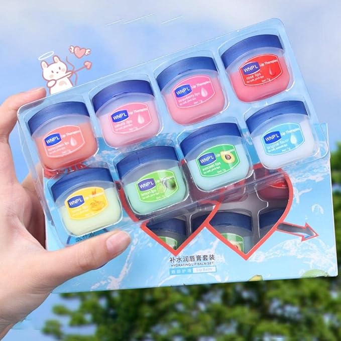 Fruit Flavored Lip Balm Set, Anti Chapping Lip Mmoisturizers, Mini Chapstick, Relieves Dull and Dry Skin, Long Lasting Lip Care Products-Velvo Beauty