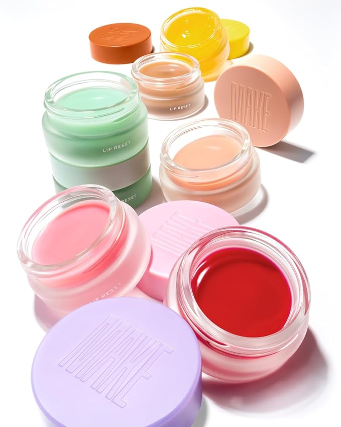 MAKE Beauty Lip Reset Overnight Lip Mask. Nourishing, Hydrating Lip Treatment for Dry, Flaky Lips. Plumps, Softens, and Smooths. Vanilla Veil Flavor-Velvo Beauty