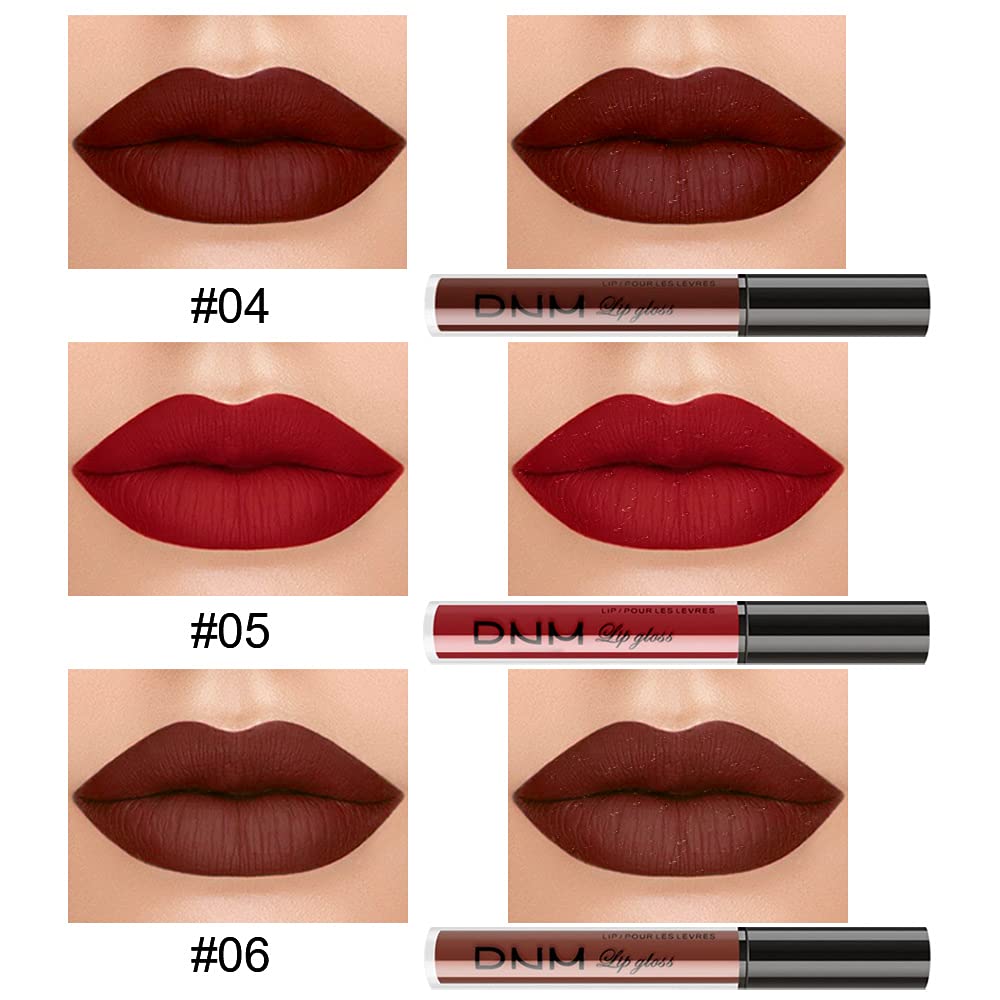 evpct 3Pcs Matte 24-hour Liquid Lipstick Sets, Dark Ruby Brown Red Permanent Stay on Lipstick Lip Set for Black Women Long Lasting 24 Hours Smudge Proof labiales matte labial mate larga duracion 24 02-Velvo Beauty