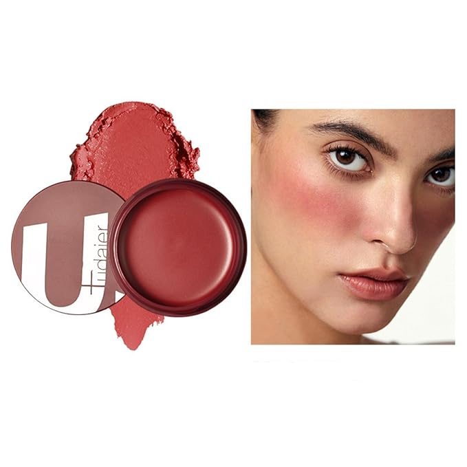 MAEPEOR Cream Blush 9 Color Smooth High-Pigmented Buildable Face Blush Long-Lasting Natural Look Face Blush for Cheeks (Color 08)-Velvo Beauty