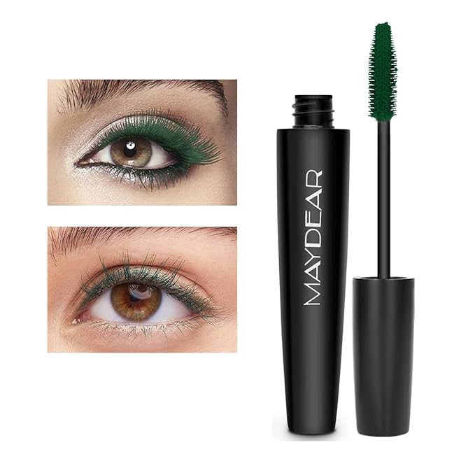 Maydear Dark Green Waterproof Long Lasting Smudgeproof Mascara for Women's Eye Makeup-Velvo Beauty