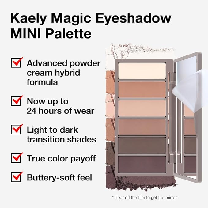 6 Colors Mini Nude Brown Neutral Eye Shadow Palette Makeup for Older Women, Matte Shimmer Eyeshadow Palette Highly Pigmented Waterproof, paleta de sombras de ojos, Vegan & Cruelty-free, 10-Velvo Beauty