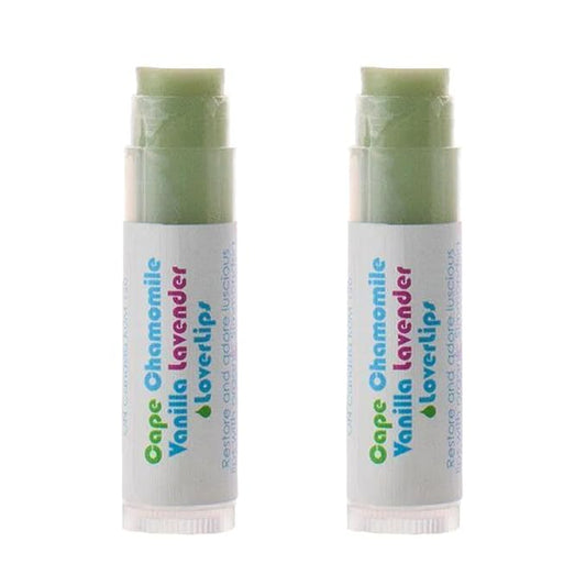 Living Libations - Organic 'Vanilla Chamomile Lover Lips' Lip Balm | Natural, Wildcrafted Clean Beauty (2-pack)-Velvo Beauty
