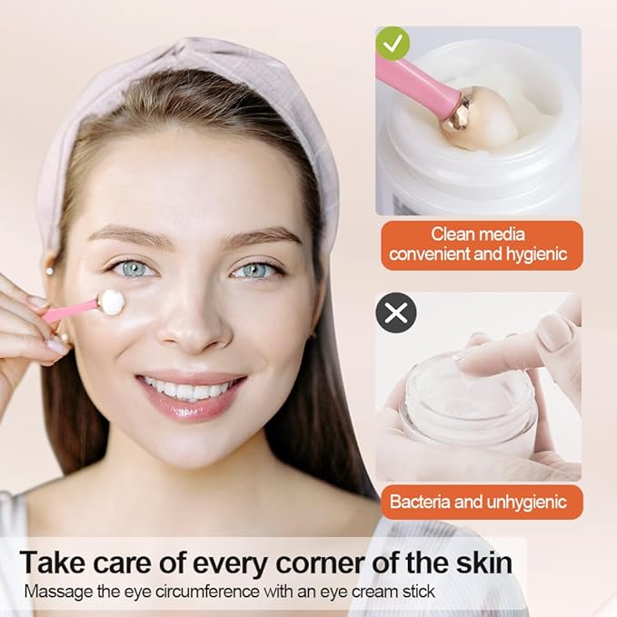 3D Face Roller Metal Facial Massager Face Sculpting Gua Sha Massage Tool for Eye Skin Care Reducing Puffiness Anti-Wrinkle for Women Girl Gift Set(Rose Gold)-Velvo Beauty