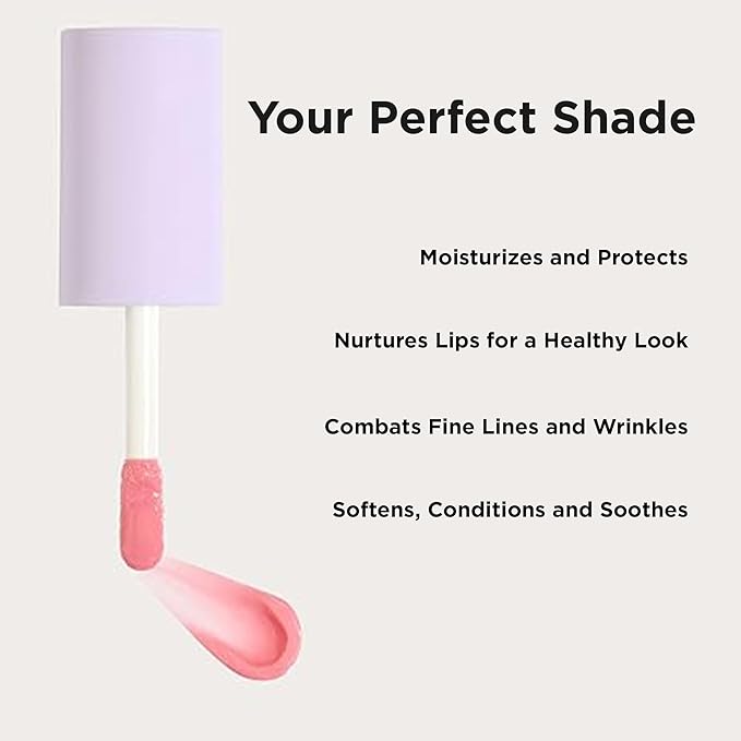 Côte Beauty The Necessity Peptide Lip Shine in Lyla - Plumping Coral Lip Gloss with Hyaluronic Acid, Shea Butter & Jojoba Oil - Non-Sticky, Long-Lasting Hydrating Formula-Velvo Beauty