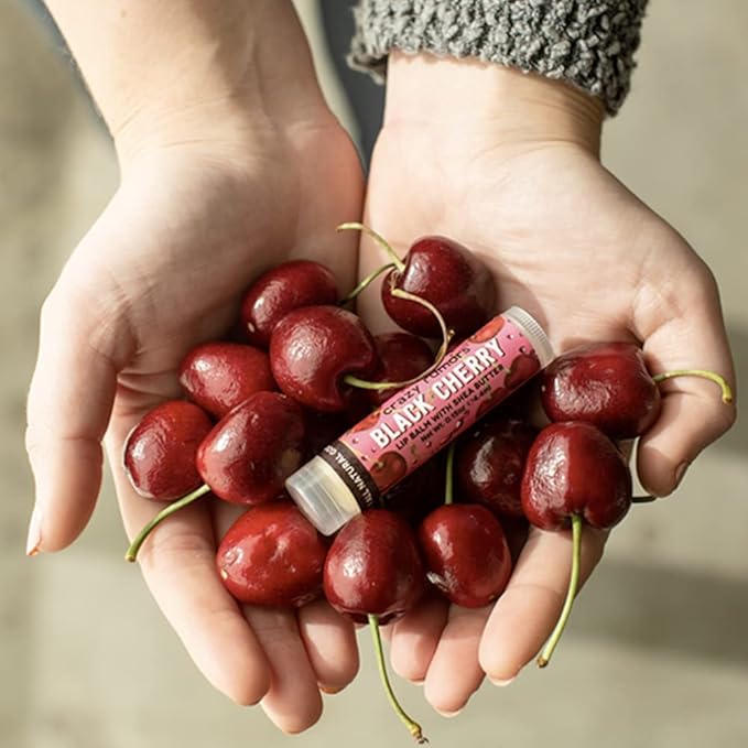 Crazy Rumors Black Cherry Lip Balm. 100% Natural, Vegan, Plant-Based, Made in USA (1-Pack)-Velvo Beauty