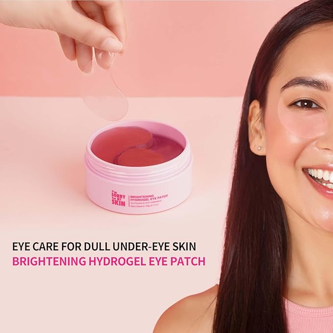 Brightening Hydrogel Eye Patch - Eye Patches for Puffy Eyes and Dark Circles Remover, Under Eye Mask Self Care Gifts for Women - Eye Bag Treatment Skin Care, 60 EA 3.17oz / 90g-Velvo Beauty