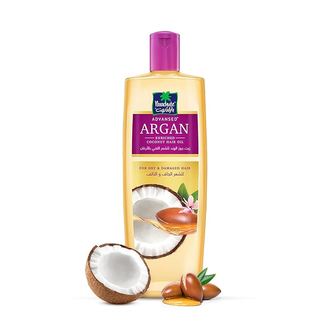 Parachute Advansed Argan Hair Oil with Coconut | Repairs Dry & Damaged Hair| Strengthens Hair & Boosts Shine| Controls Frizz| No Parabens & Silicones| 10.1 fl.oz-Velvo Beauty