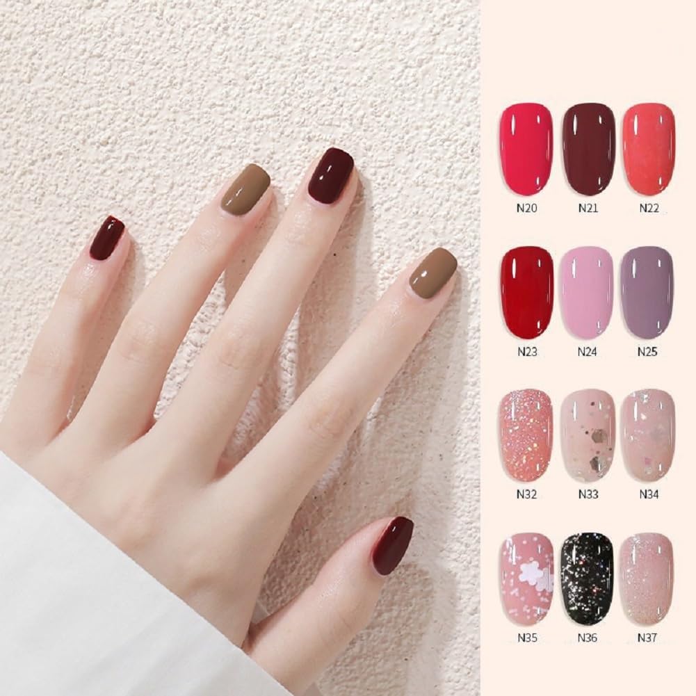 Nail Polish set - Nail Lacquer Quick Dry, Full Size, Vibrant, Colorful, Trendy, Glitter, Glossy, Metallic, Matte Nail Art Nail Shades (N19 Orange-red, 52g)-Velvo Beauty