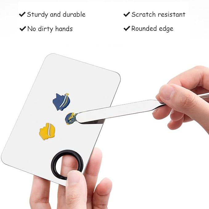 YOCASII Foundation Palette, Foundation Spatula, Makeup Mixing Palette, Makeup Spatula Tool, Makeup Mixing Tray, Nail Art Palette for Mixing Foundation Nail-Art-Velvo Beauty