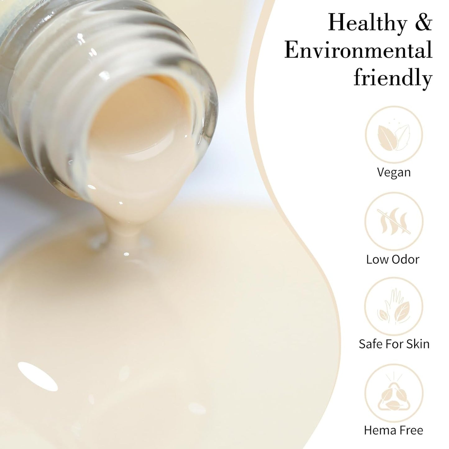 CANNI Nude Color Gel Polish, 1Pcs Albescent White Nude High Gloss Soak Off U V Gel Nail French Nail Manicure Salon DIY-Velvo Beauty