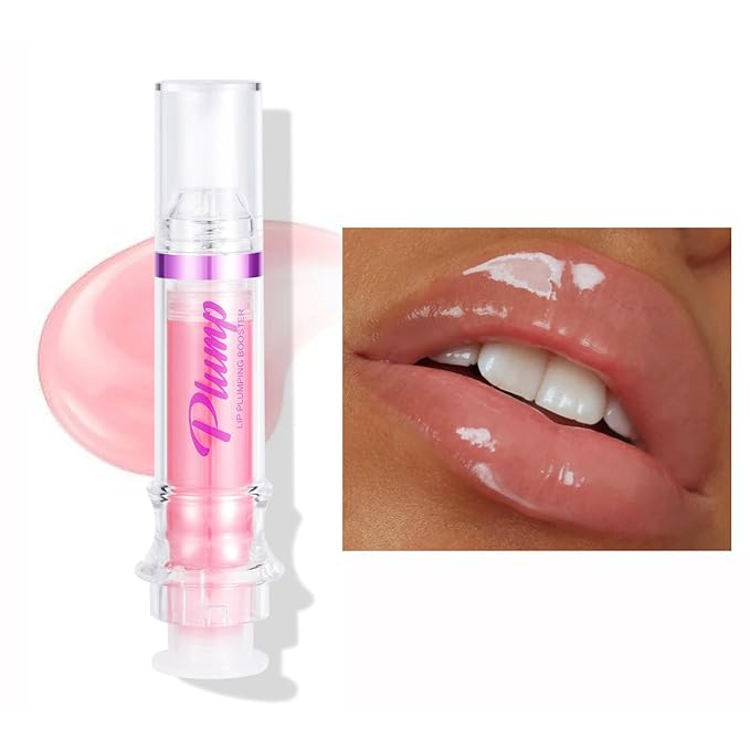 Lip Plumper Gloss,Natural Spicy Lip Plumping Booster Moisturizing Hydrating Lip Plumping Oil and Lip Care Serum for Women Girls(#1)-Velvo Beauty