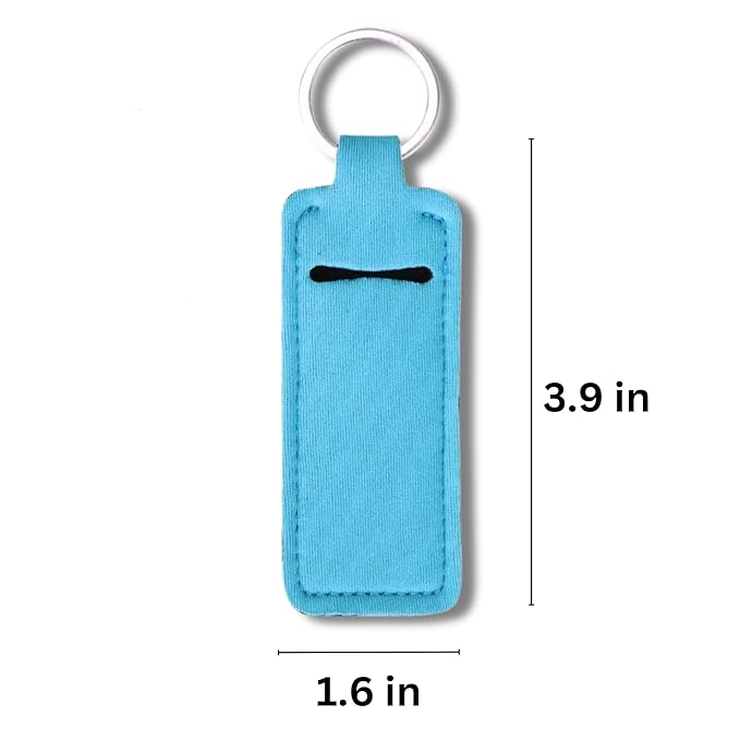 Vegan Lip Balm Set - Pack of 6 Soothing Touch Lip Balms. Plus Muslin Pouch and Lip Balm Holder Keychain (Blue): Lavender Coconut, Vanilla Chai, Vanilla Rose, Coconut Lime, Lemon Cardamom, Grapefruit-Velvo Beauty