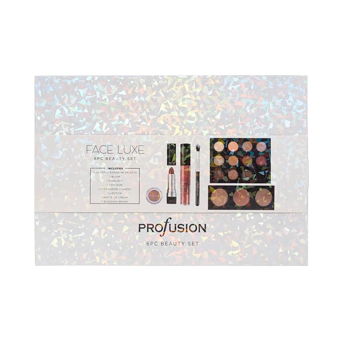 Profusion Cosmetics Face Luxe 6 PC Beauty Set for Show Stopping Looks, Elevate Your Beauty Routine with Glam Essentials Ultimate Makeup Gift Set, Luxurious Glamour for Beauty Enthusiasts-Velvo Beauty