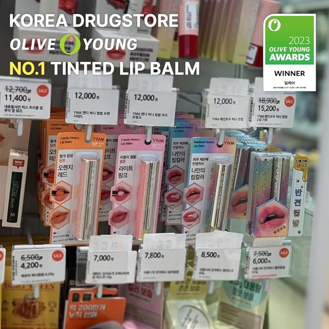 Rainbow Honey Lip Balm (+4 colors) Color-Changing, Non-Sticky, K-beauty, Korea Olive Young Awards Winner, High-Shine,Comfortable, tinted Lipbalm, moisturize with Manuka Honey-Velvo Beauty
