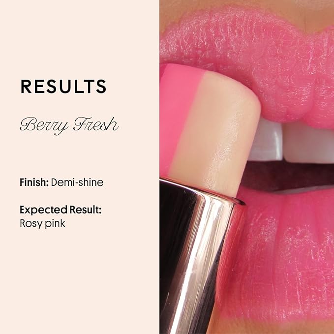 Winky Lux Strawberry Rose Tri-Color Tinted Lip Balm – Hydrating Lip Balm, Sheer Pink Tint, Lip Care with Jojoba Oil & Vitamin E, Moisturizes & Softens Dry Lips, Buttery Soft with Strawberry Rose Scent-Velvo Beauty