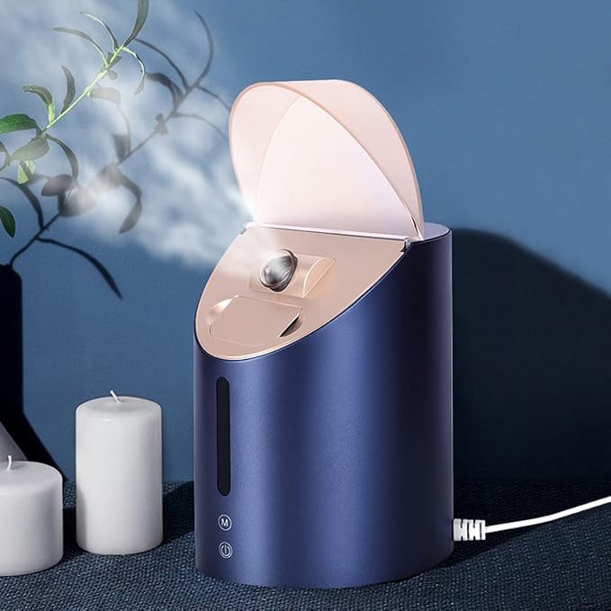 Facial Steamer DENFANY Nano Steamer Ionic Hot & Cool Mist Home SPA | 8 Steam Modes | Aromatherapy Basket | Digital LCD Screen | Extraction Set-Velvo Beauty