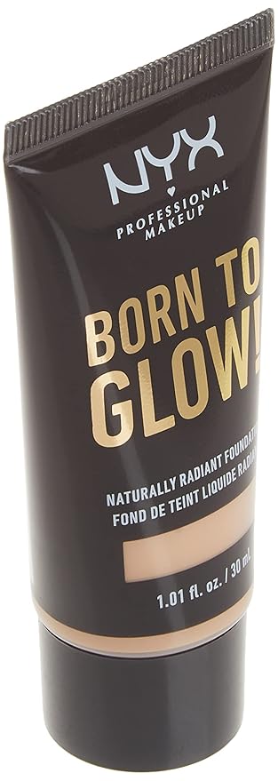 NYX PROFESSIONAL MAKEUP Born To Glow Naturally Radiant Foundation, Medium Coverage - Light Ivory-Velvo Beauty