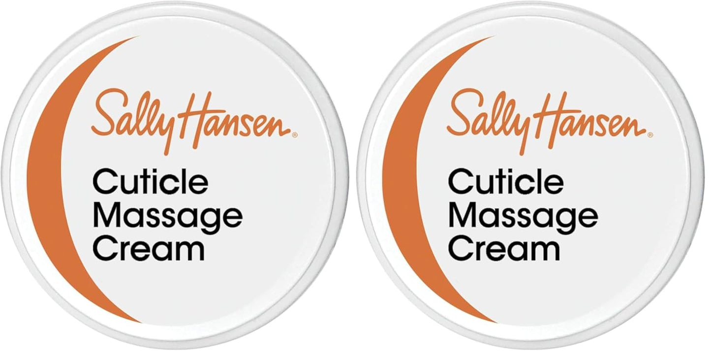 Sally Hansen Cuticle Massage Cream, Cuticle Care, Nourishing, Includes Apricot Oil (Pack of 2)-Velvo Beauty