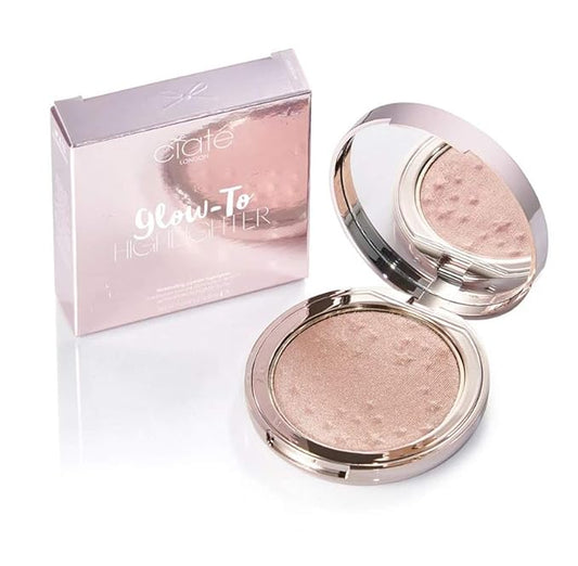 Ciate London Glow-To Highlighter 0.17 Oz! Face Glow Highlighting Pressed Powder Makeup! Weightless, Long-Wear And Extreme Creaminess! Vegan & GLuten Free! Choose Your Makeup Color! (Moondust)-Velvo Beauty
